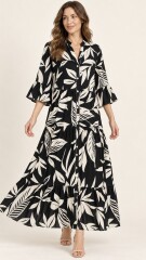 VESTIDO CAMISERO MERY Negro