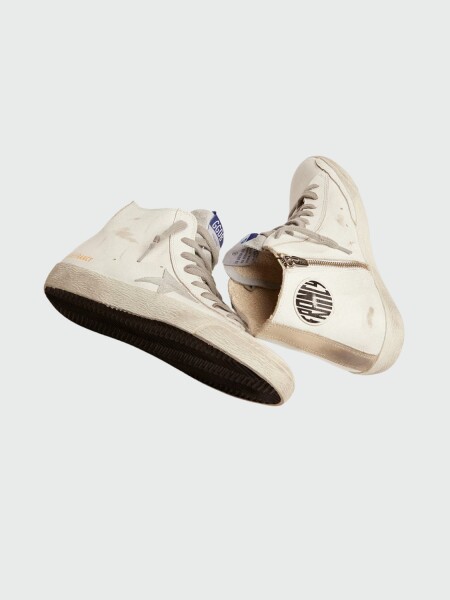 Golden Goose-Botines de cuero, Francy Classic Blanco