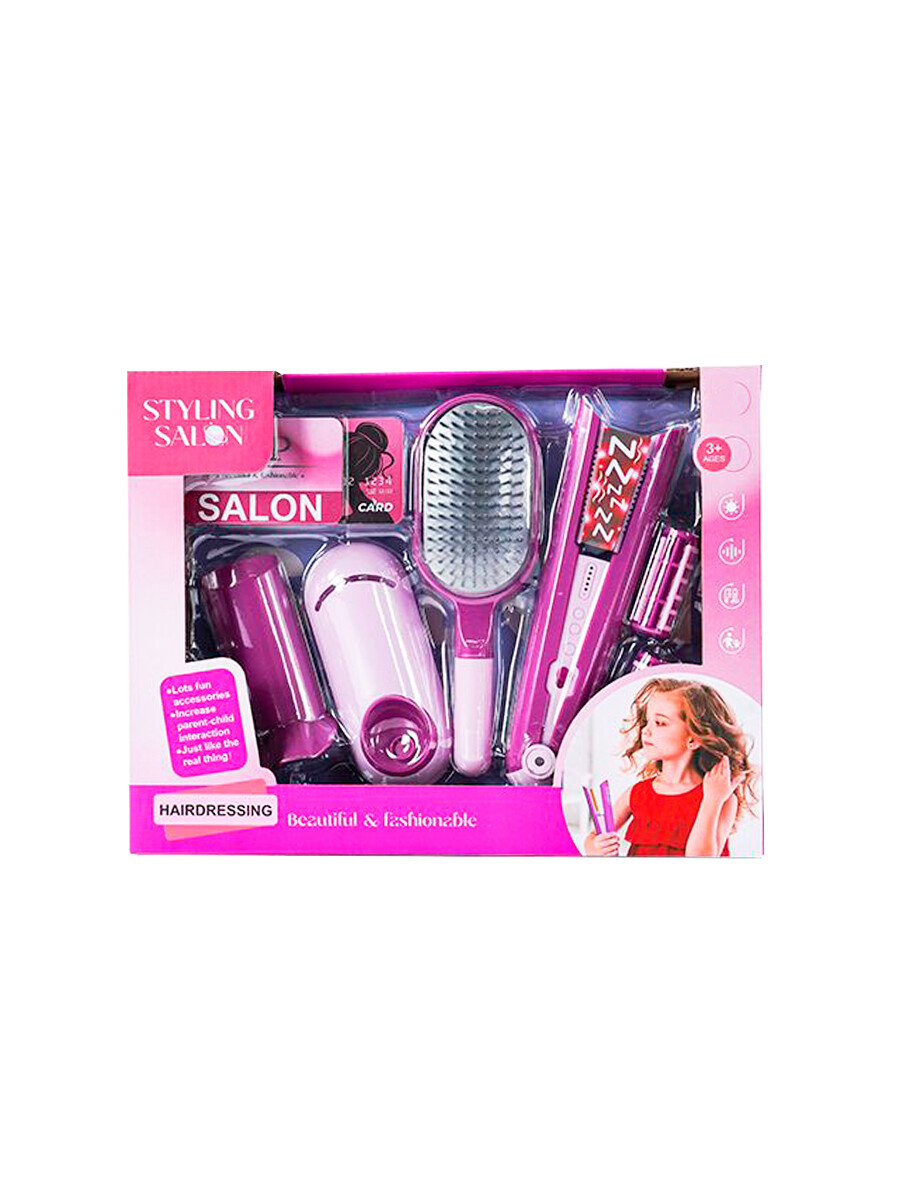 SET PLANCHITA Y ACCESORIOS A PILA - ROSADO 