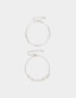 Pulseras Flexibles Sets Bañada en Plata Set De Pulseras Flexibles Bañadas En Plata - Plateado