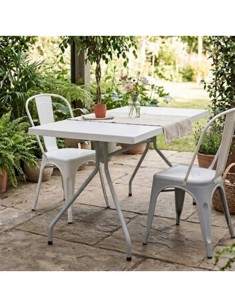 MESA KAPA 119X79X77CM PP BLANCO BASE ACERO MESA KAPA 119X79X77CM PP BLANCO BASE ACERO