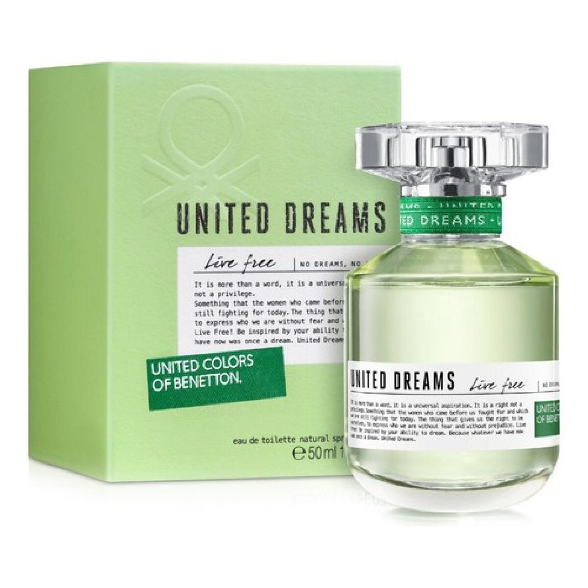 Perfume Benetton United Dreams Live Free For Her EDT 50ml Original 