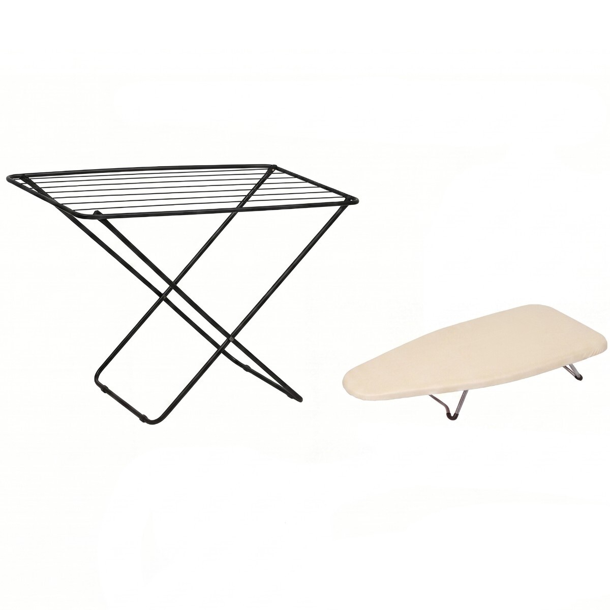 SET TENDEDERO/TABLA DE PLANCHAR PORTATIL NEGRO 