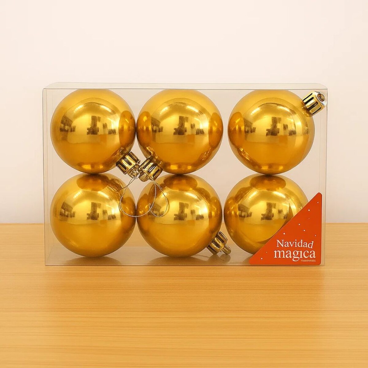 CHIRIMBOLOS BRILLOSOS DORADOS X 6 UNIDADES 5CM 