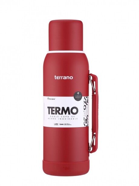 Termo Premium 1lt. Con base de Silicona Rojo