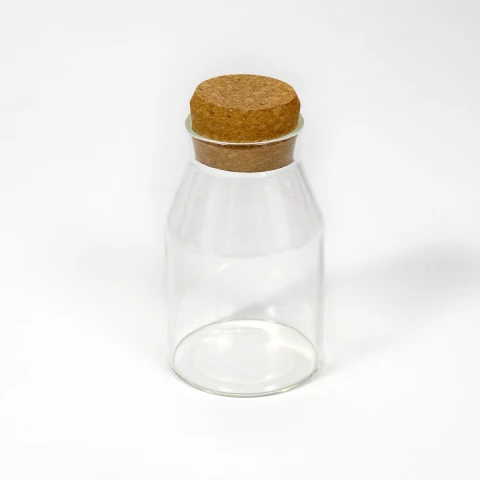 FRASCO DE VIDRIO C/TAPA 9X17.5CM Unica