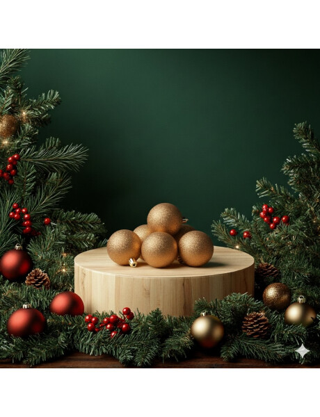 ESFERA CLEAR BEADS  6CM X 6 UNID. CHAMPAGNE ESFERA CLEAR BEADS  6CM X 6 UNID. CHAMPAGNE