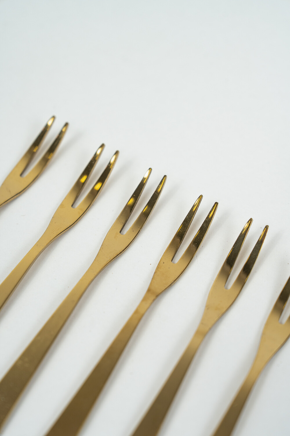 Tenedor Para Fruta Asher, Set 6 Un. Dorado Color Unico