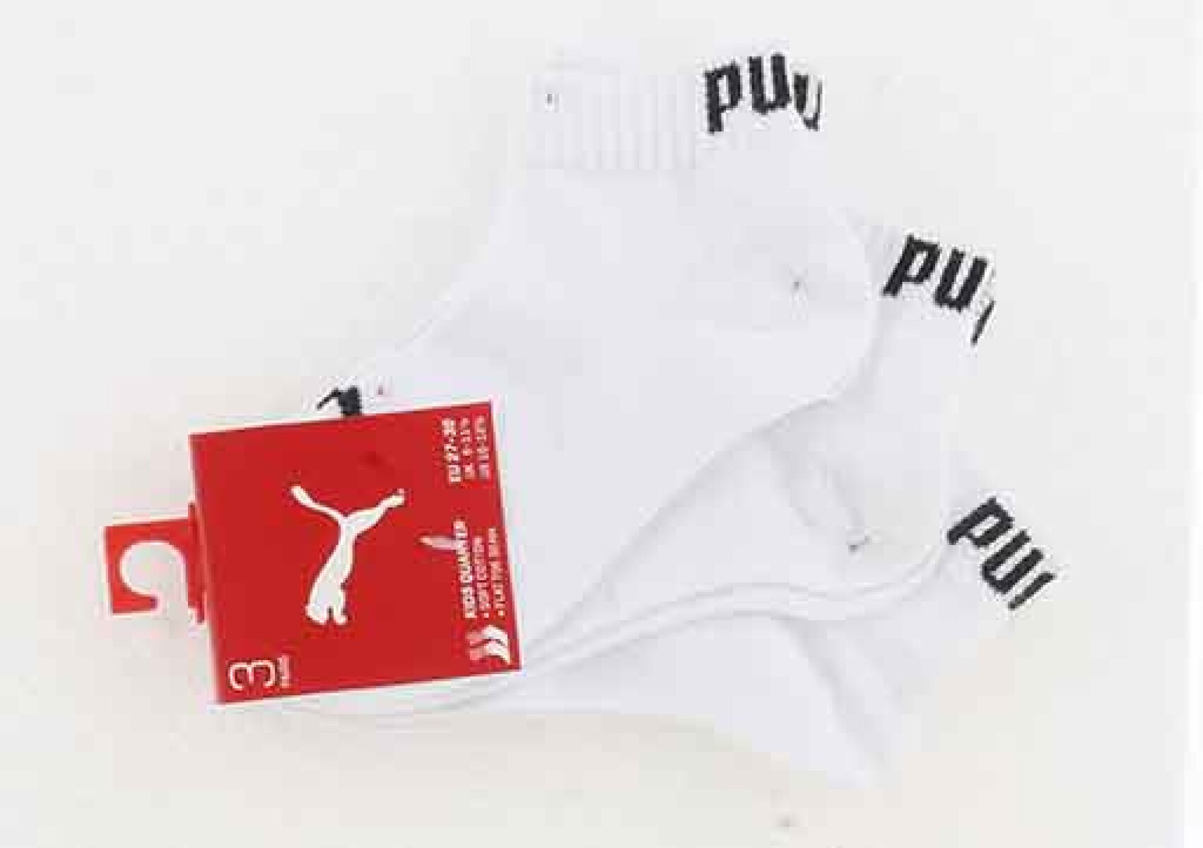 Medias de Mujer Puma x3 Quarter - Blanco 