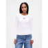 INTL LS MOD RIB CROP TEE FRESH WHITE