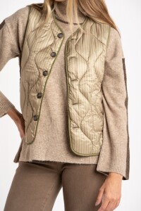 Chaleco Capitoneado Reversible Oliva