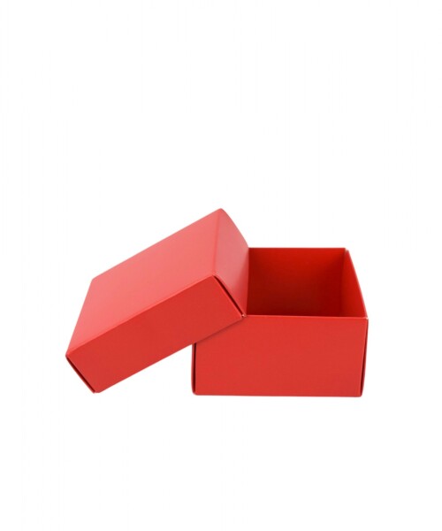 Caja Cuadrada 8x8x4,5 cm ROJO