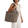 BOLCARRL Bolso De Mano Grande Para Carry On Baggu - Blurred Gingham Brown