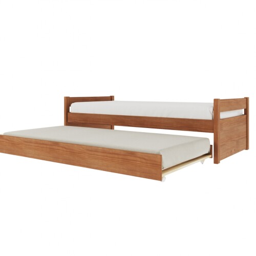 Cama Marinera Doublé 1 Plaza Madera Maciza - Linea Funcional Marrón