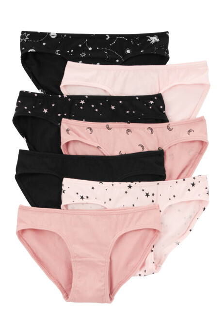 Pack siete bombachas de algodón, diseño cielo Sin color