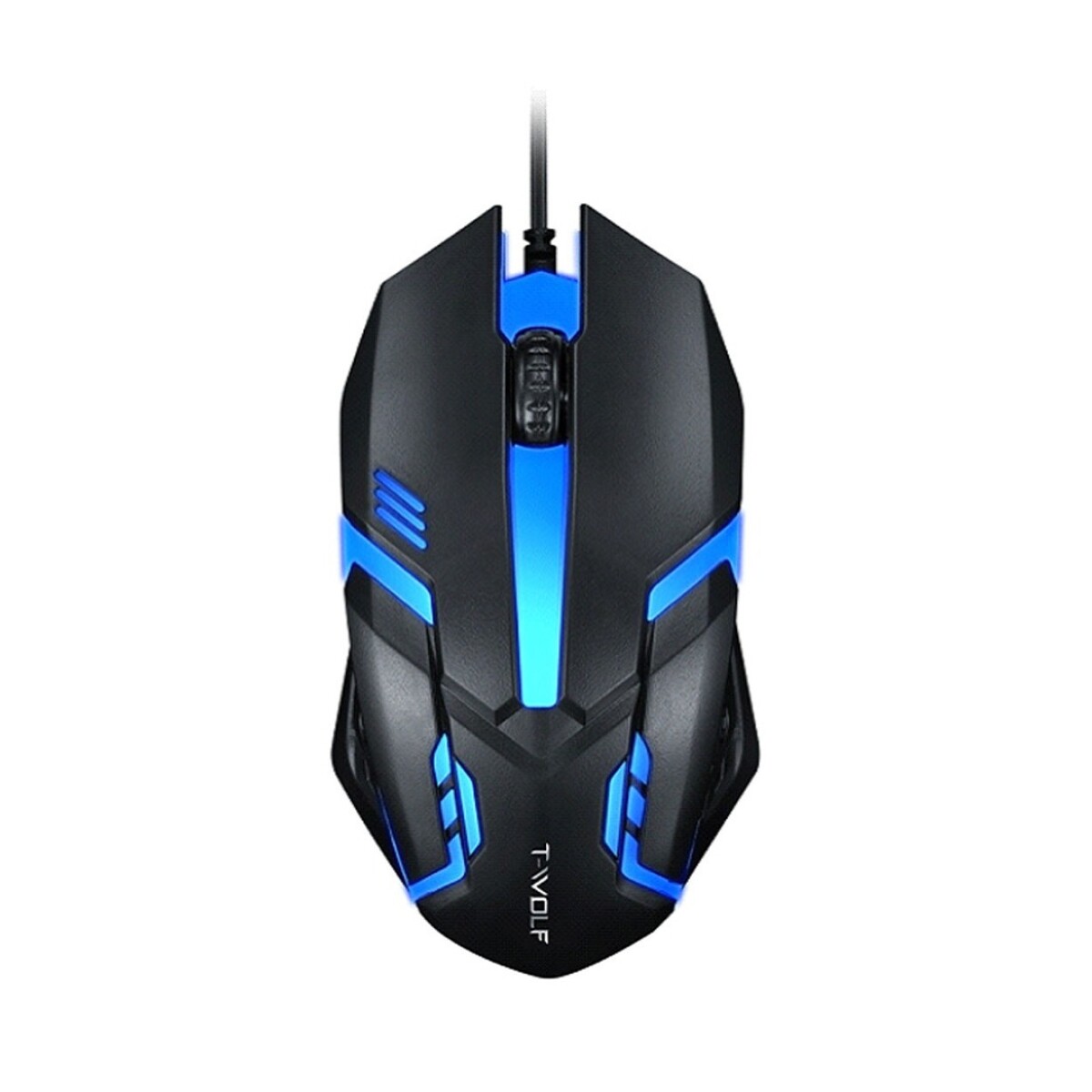 Mouse Twolf V1BK con Cable - NEGRO 
