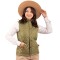 Chaleco Capitoneado Dama Verde musgo