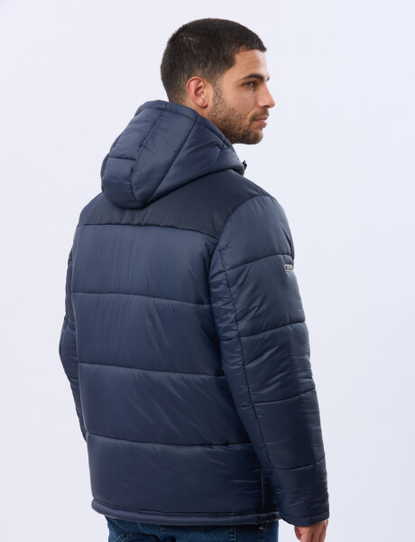 CAMPERA REVERSIBLE CAPITONEADA Azul