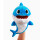 Peluche Títere Baby Shark Marioneta Original C/Sonido Azul
