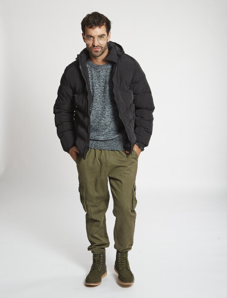 Campera nylon negro