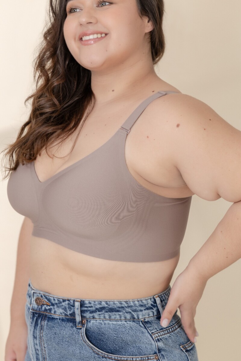 Top sin Costuras. Marrón