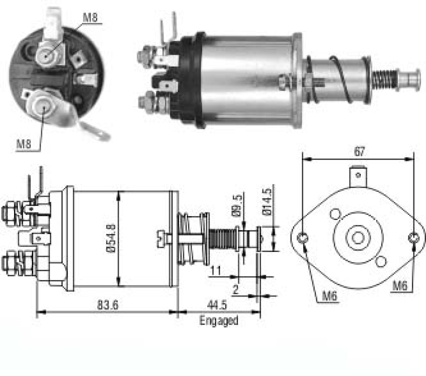 AUTOMATICO DE ARRANQUE - BEDFORD PLATINA 12V=16CH ZM 