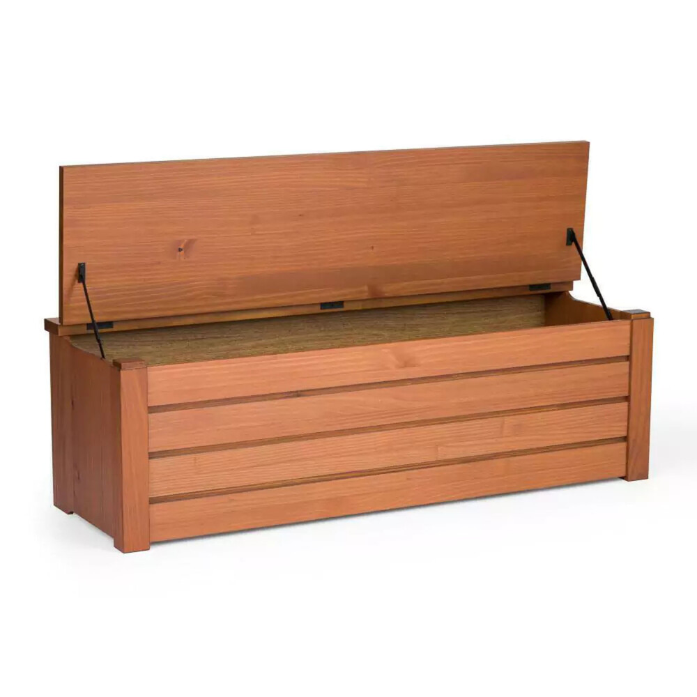PIE DE CAMA MADERA NATURAL-BEIGE BAUL FRESNO