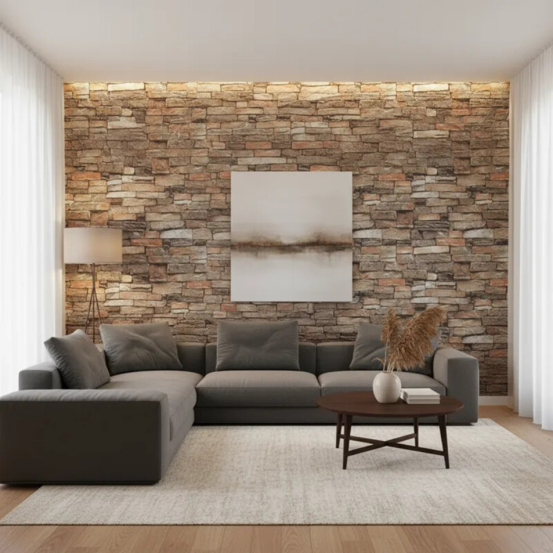 Placa De Revestimiento simil piedra GRANITO RÚSTICO OXIDO