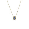 Colgante de oro 18k con brillantes y zafiro azul N8779 Colgante de oro 18k con brillantes y zafiro azul N8779