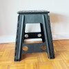 DTY260303L Banqueta Banco Plegable Escalera Plastico Reforzado 45 Cm Negro