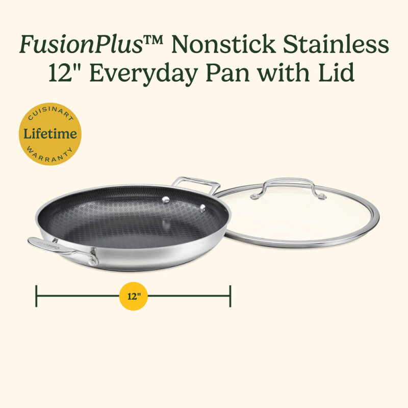 Sarten/paellera c/tapa FusionPlus Acero Inoxidable 30 cms Cuisinart FPS25-30D Sarten/paellera c/tapa FusionPlus Acero Inoxidable 30 cms Cuisinart FPS25-30D