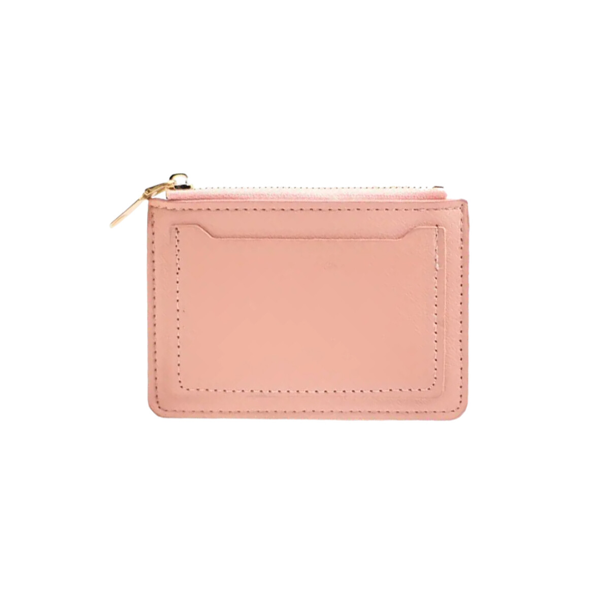 Monedero tarjetero de cuerina - Rosado 