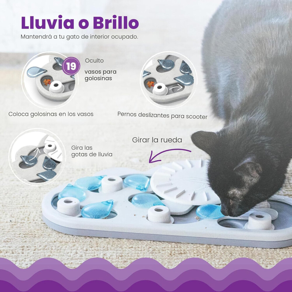 NINA OTTOSSON RAINY DAY ROMPECABEZAS Y JUEGO PARA GATOS - GRIS N/A