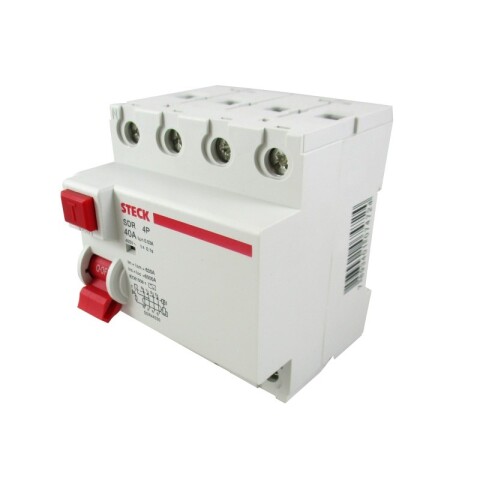 INTERRUPTOR DIFERENCIAL 4P 40A 30MA STECK INTERRUPTOR DIFERENCIAL 4P 40A 30MA STECK