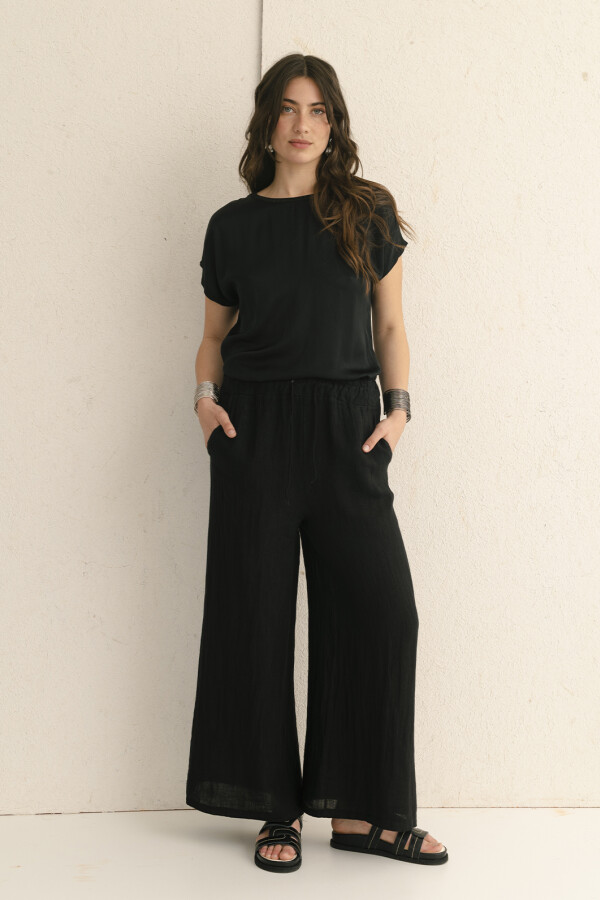 PANTALON LINO SET NEGRO