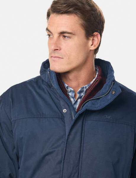 CAMPERA CON CAPUCHA DESMONTABLE Azul