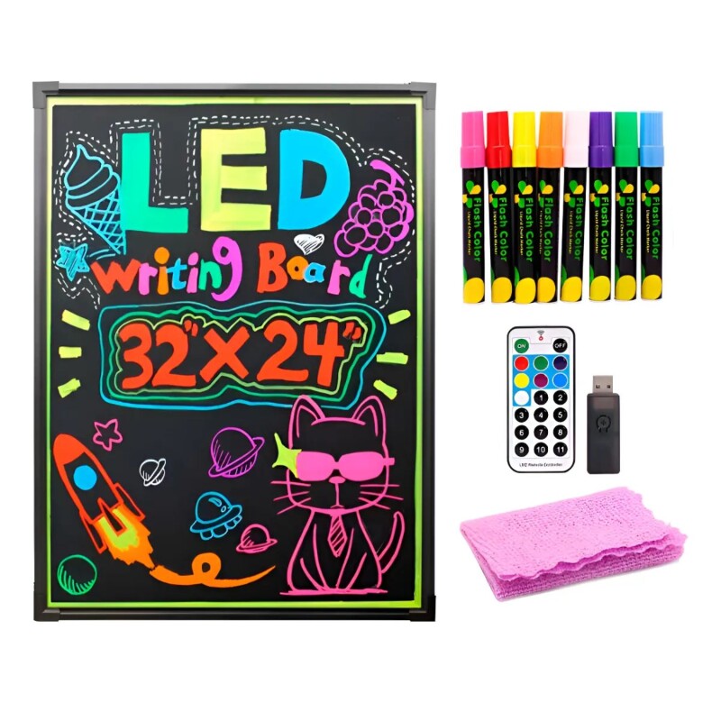 Pizarra Infantil Led 40x30cm Con Control Remoto Rgb Pizarra Infantil Led 40x30cm Con Control Remoto Rgb