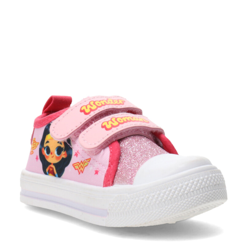 Championes Infantiles DC Wonder Woman Rosa - Rojo