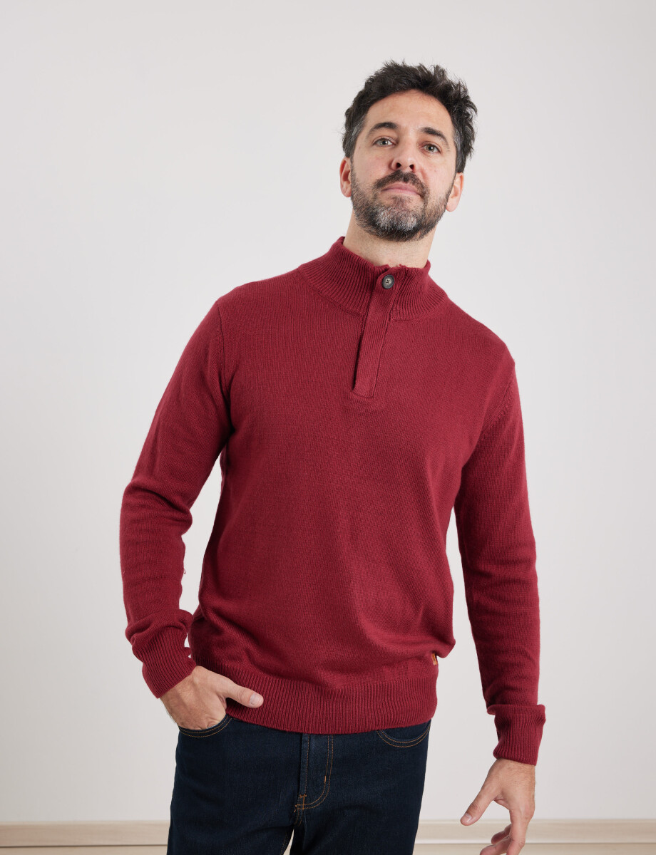 470416 SWEATER HARRY Rojo Oscuro