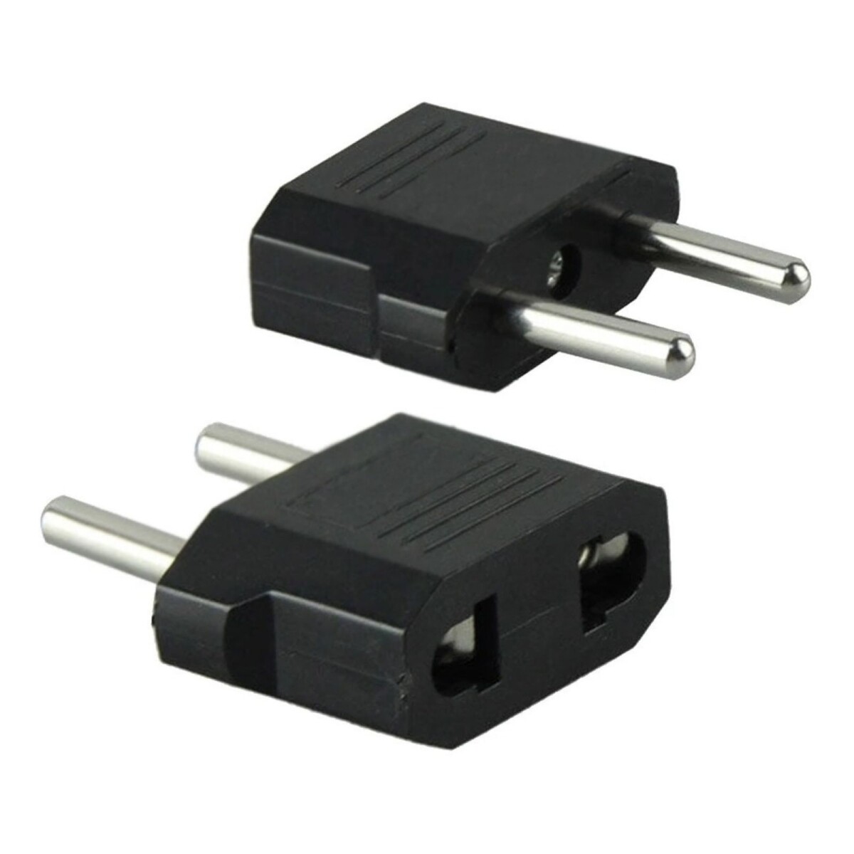 Enchufe Adaptador De Ficha Americana 2 Patas Chatas X2 