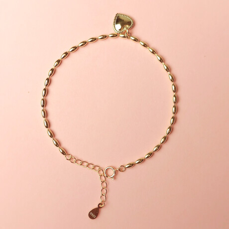 Pulsera LOVE en Plata 925 con baño oro 14k.