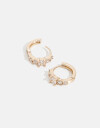 Aros Argollas Strass Argollas Con Cubic Zirconia - Dorado