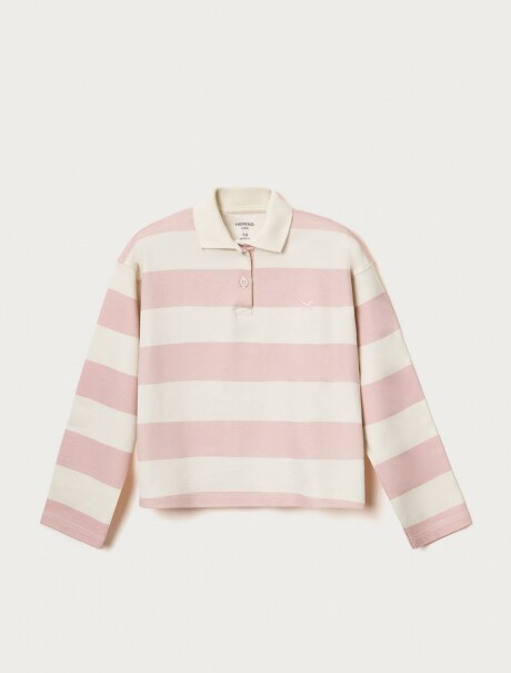 POLO INFANTIL NIÑA OVERSIZED ROSA