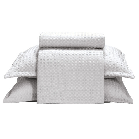 Juego Colcha y Funda Dohler Provenza 1 Plaza 100% Microfibra GRIS