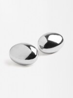 Pendientes Ovalados plateado