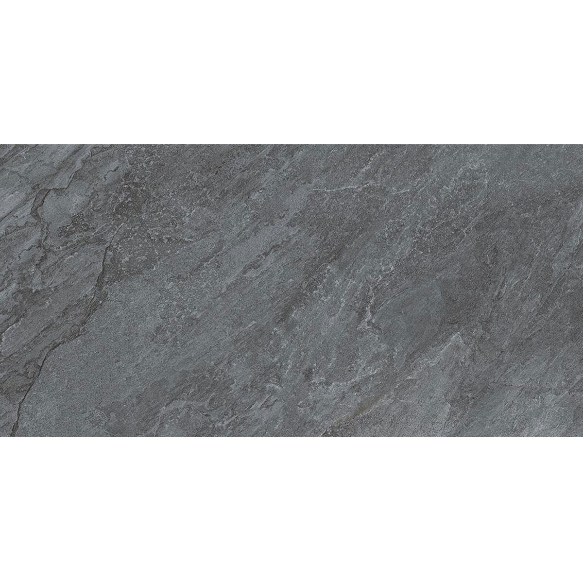Porcelanato Exterior Rustico 60X120X0.7 Color Grafito Oscuro 