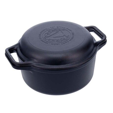 OLLA C/TAPA DOBLE USO HIERRO CURADO 6L/26CM C/ASAS REF.32326 VICTORIA N/a