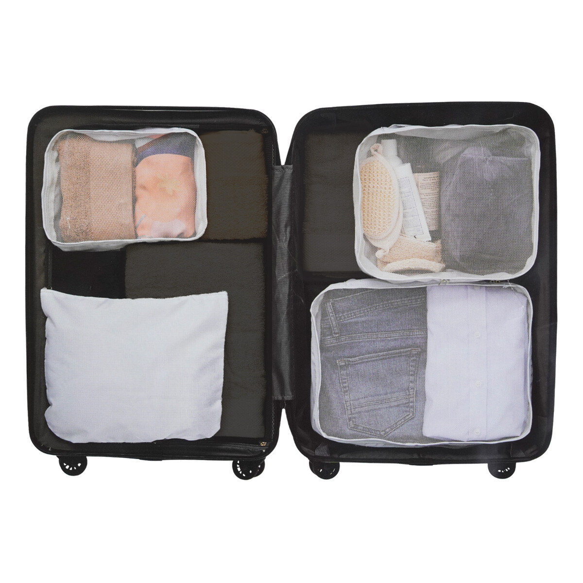 Set de 4 neceser organizadores para viaje 