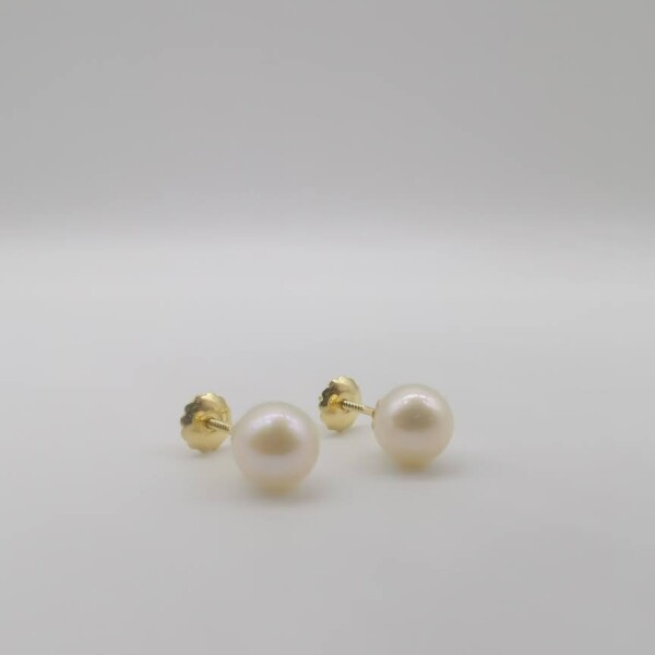 Caravanas de perlas de cultivo en oro 18kilates. 7.75 mm Caravanas de perlas de cultivo en oro 18kilates. 7.75 mm