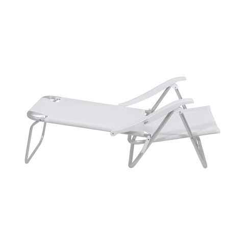 Silla Plegable de Aluminio 6 Posición BLANCO